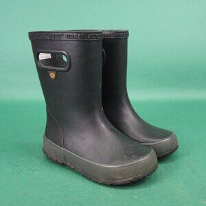 Bogs Skipper Kids Waterproof Rain Boots Size 10 Toddler Classic Solid Black